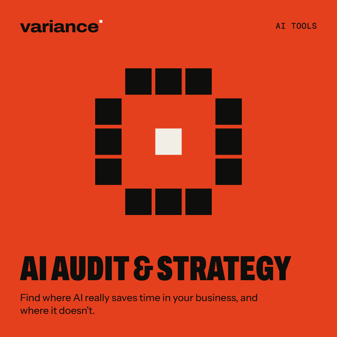 The AI audit & strategy card from the Variance catalogue