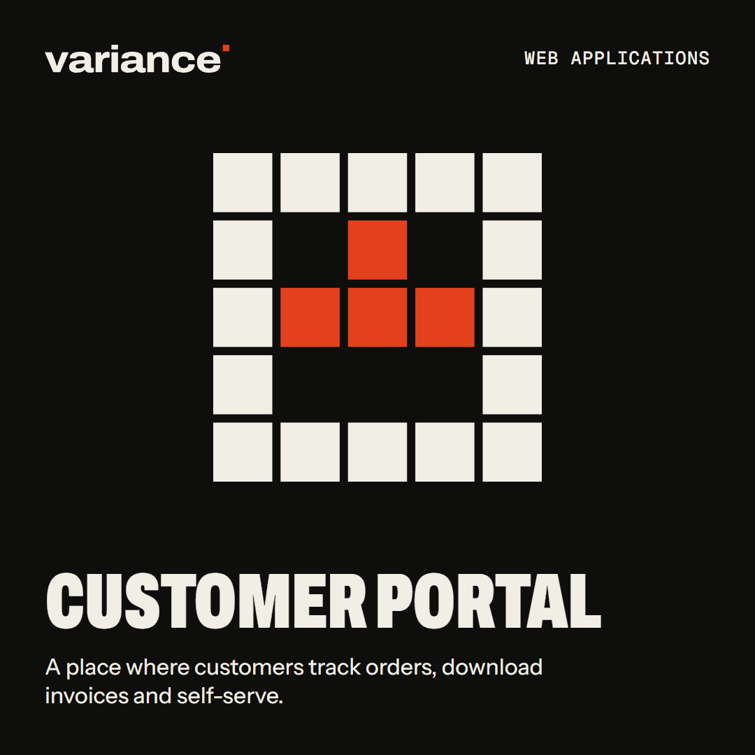 The Customer portal card from the Variance catalogue
