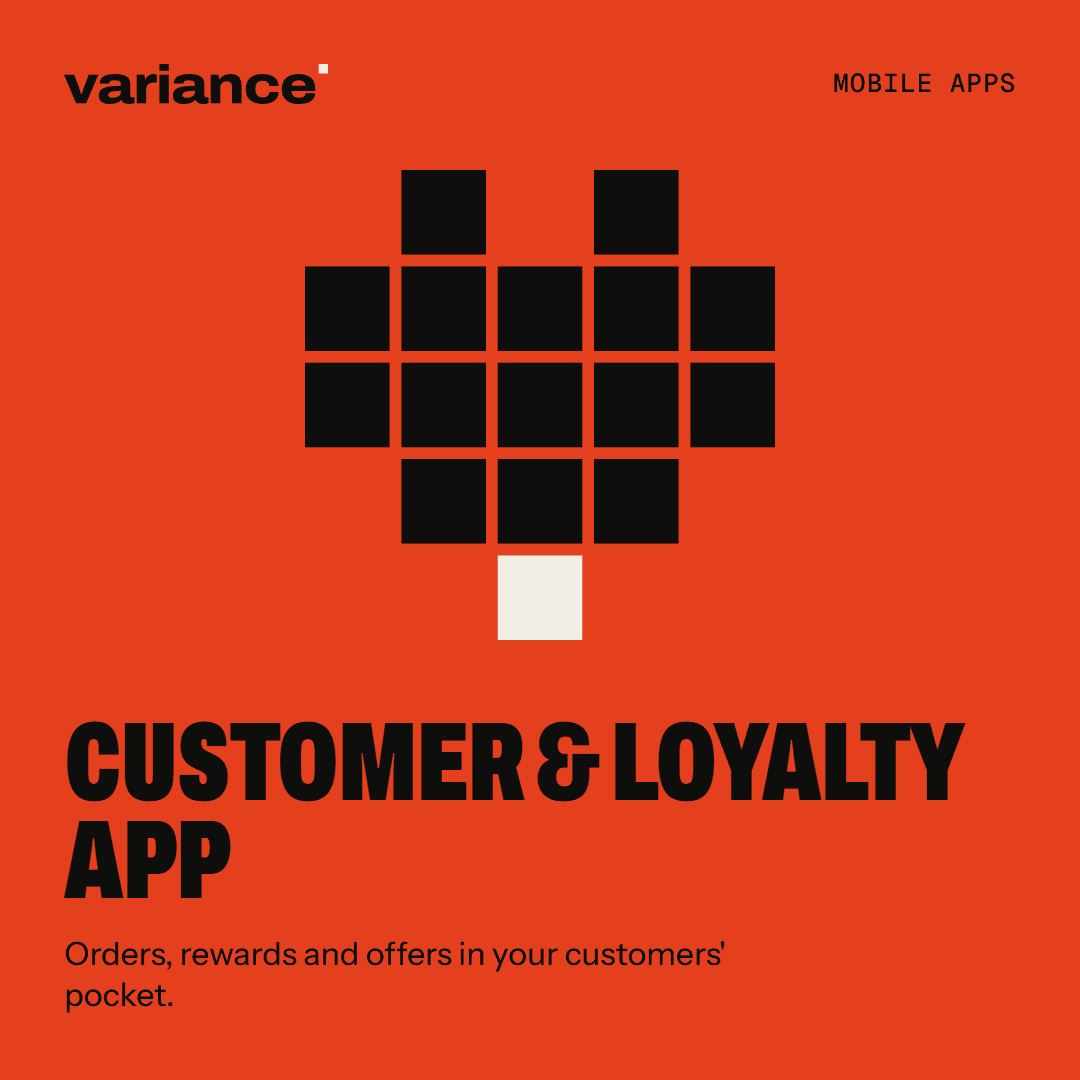 The Customer & loyalty app card from the Variance catalogue