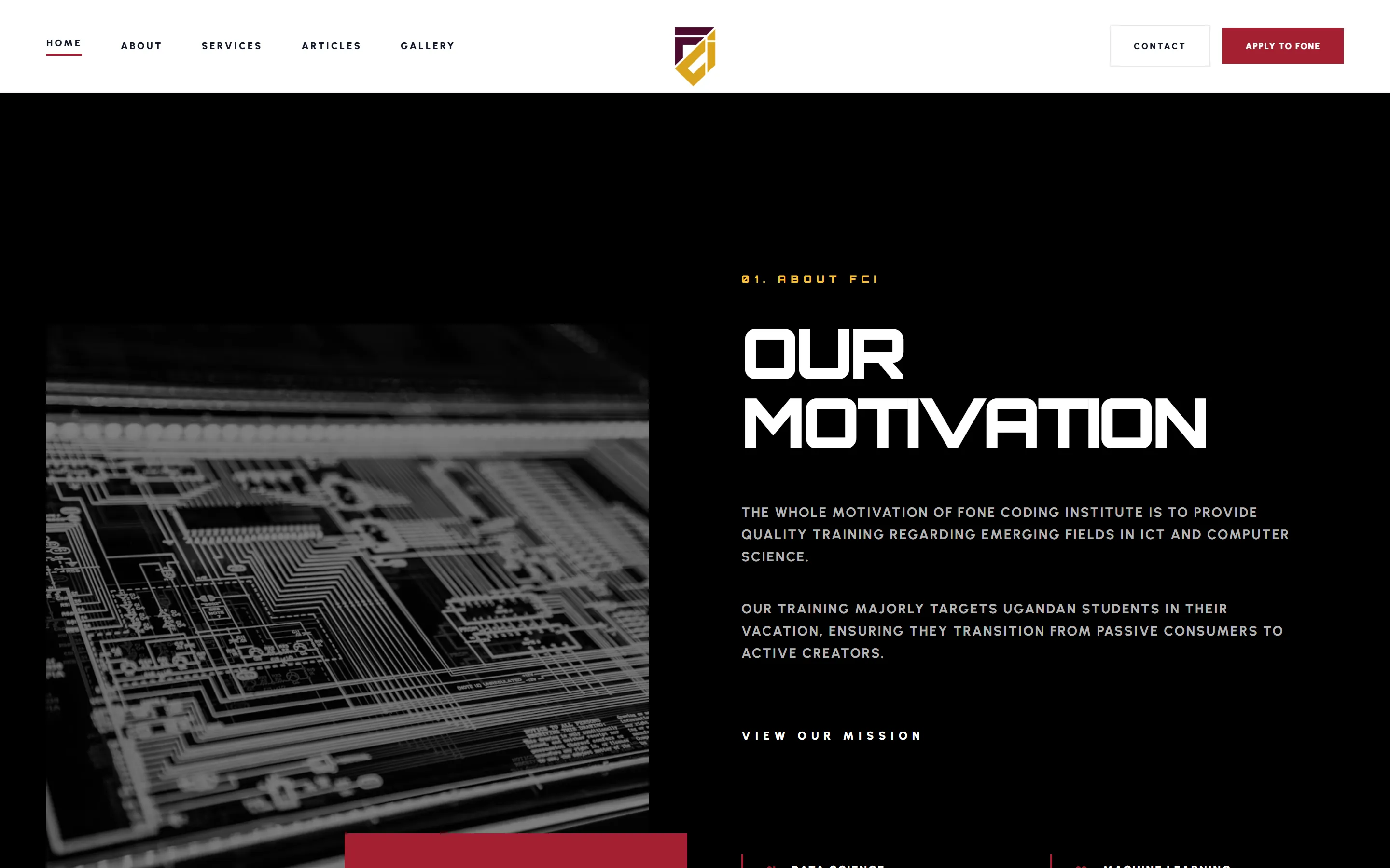 Our motivation: why the institute exists.