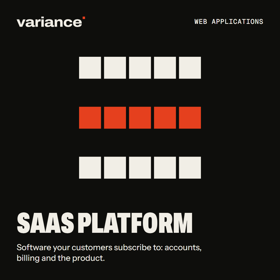 The SaaS platform card from the Variance catalogue
