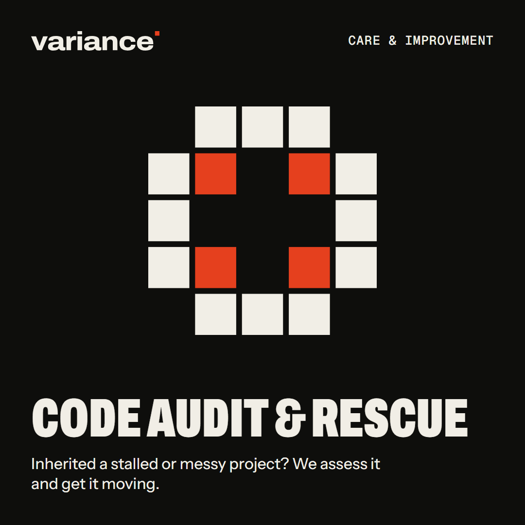 The Code audit & rescue card from the Variance catalogue