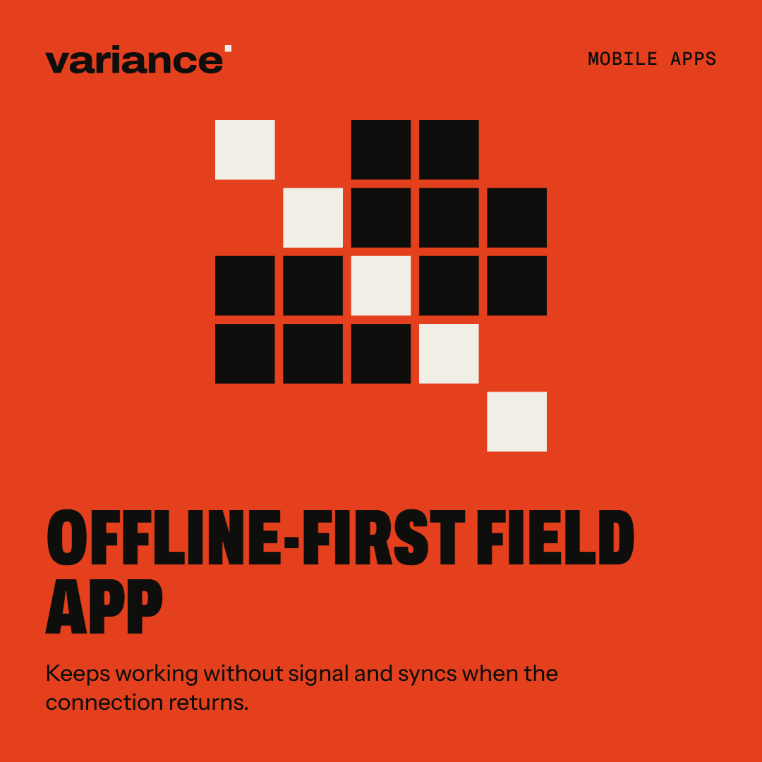 The Offline-first field app card from the Variance catalogue