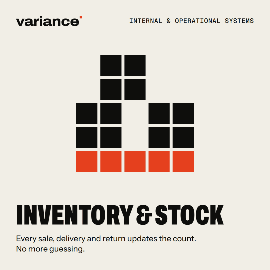 The Inventory & stock card from the Variance catalogue