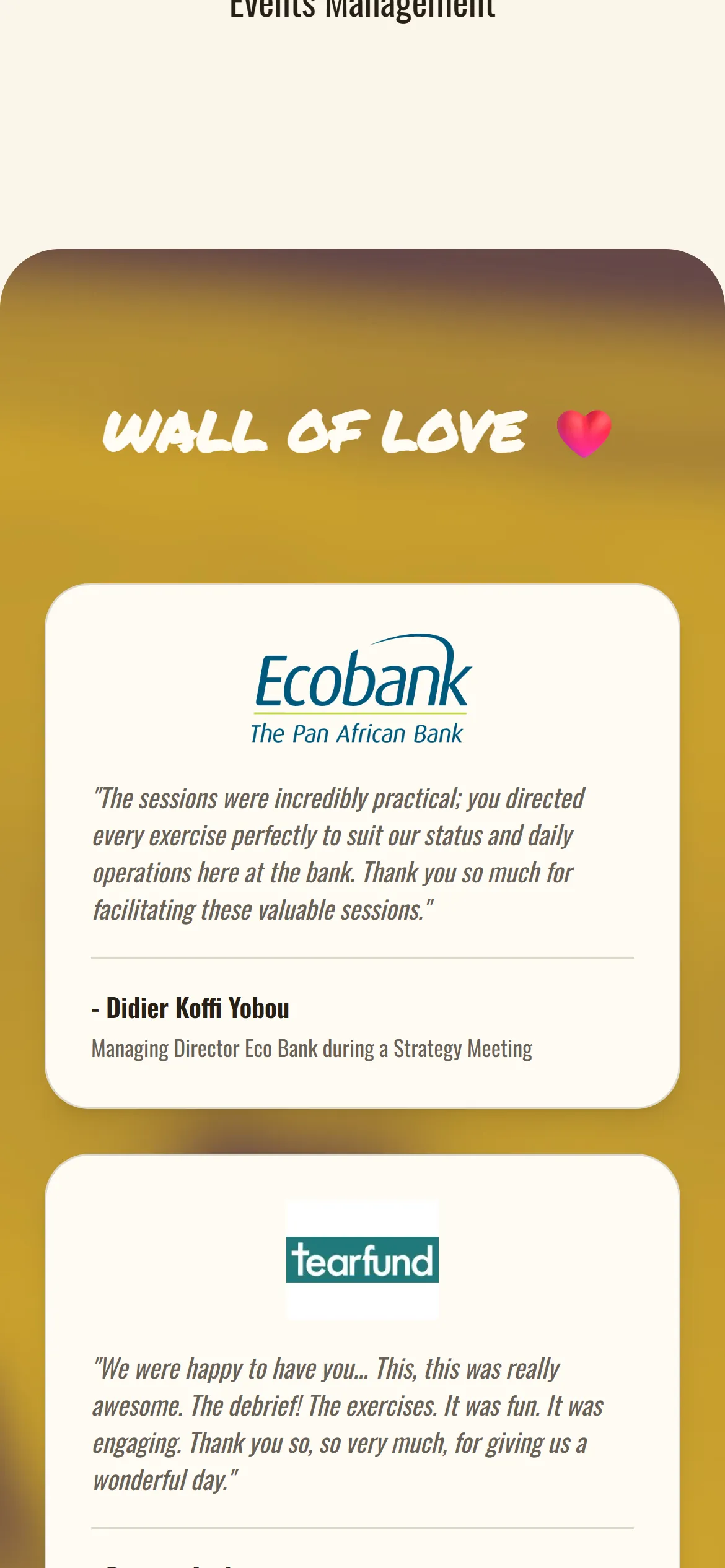 The Eleskay website on a phone, screen 3