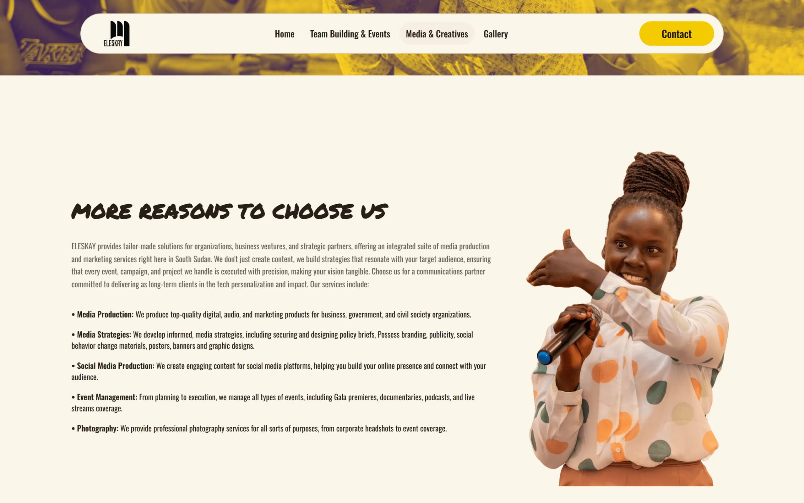 Media and creatives: more reasons to choose Eleskay.