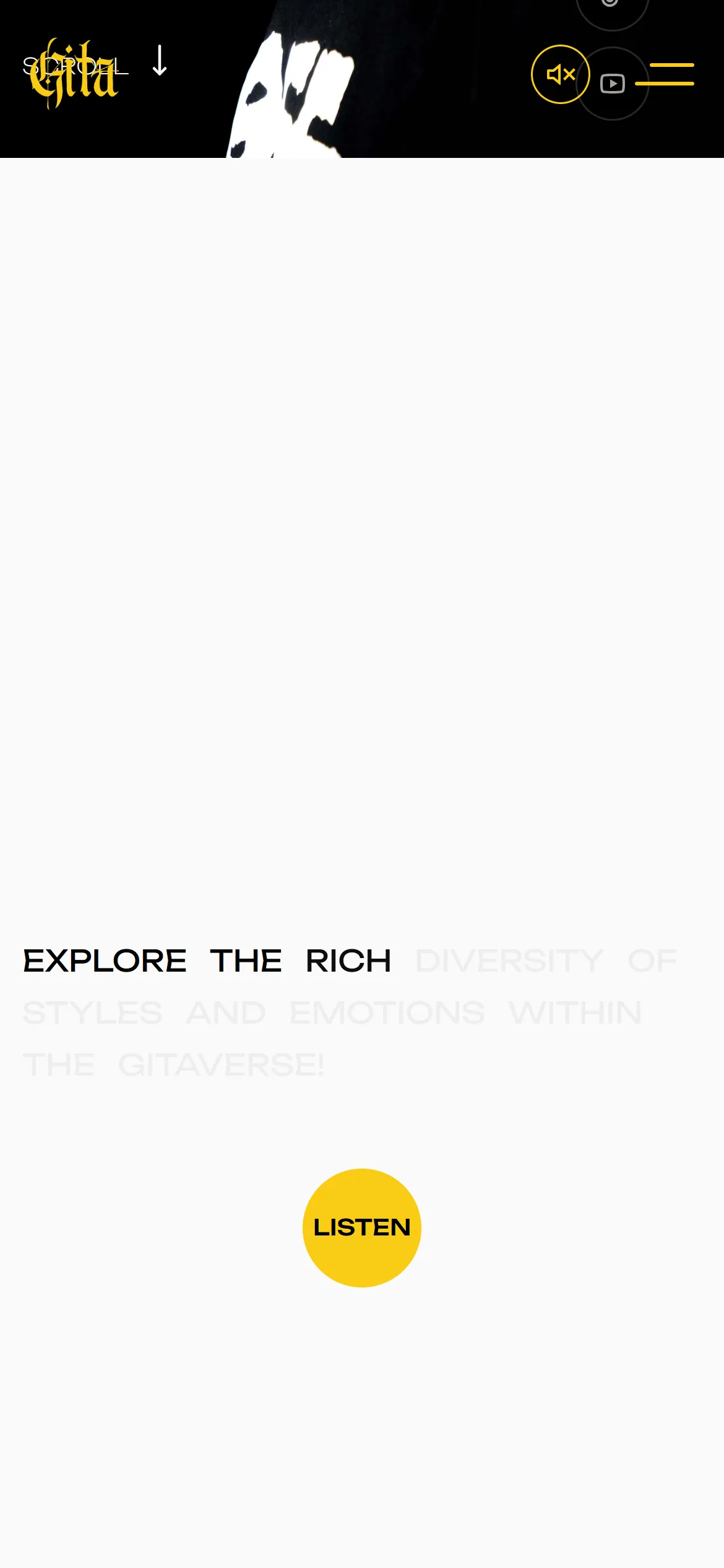 The Mathew Gita website on a phone, screen 2