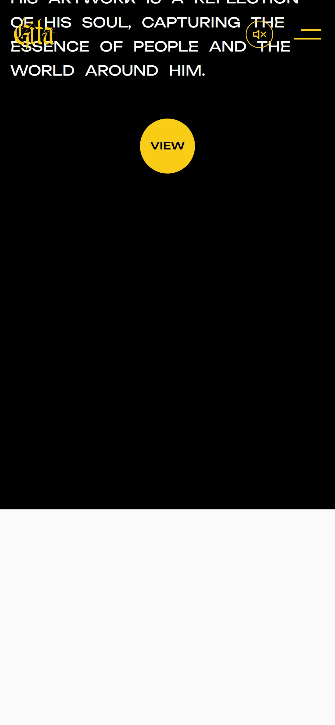 The Mathew Gita website on a phone, screen 3