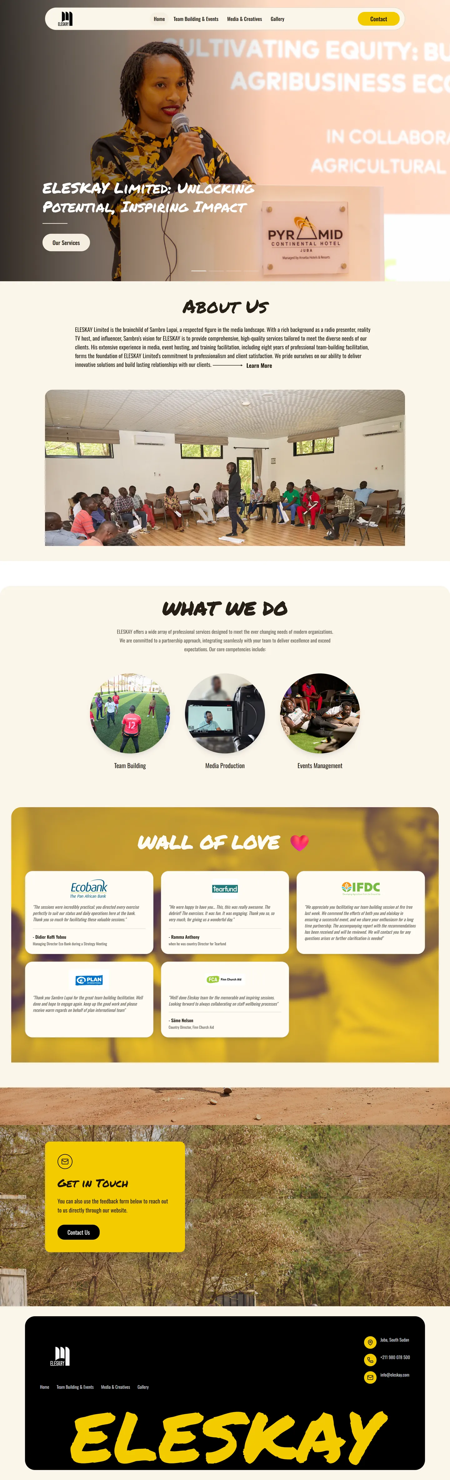 The full Eleskay page, from top to bottom
